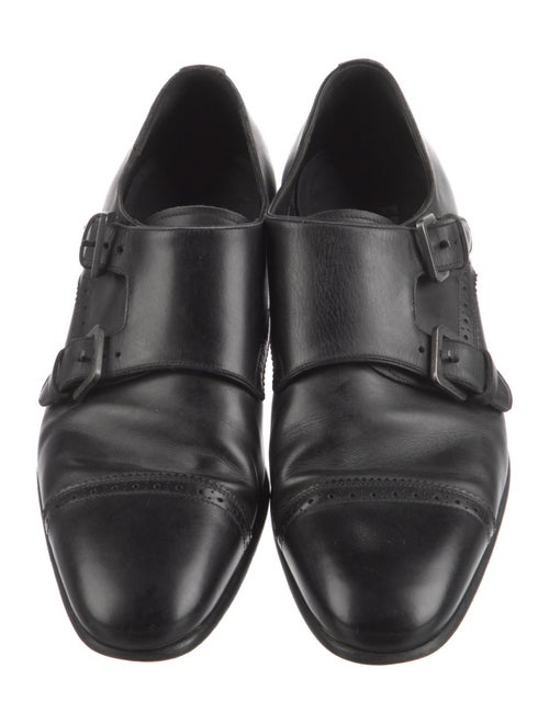 Ferragamo Leather Monk Straps