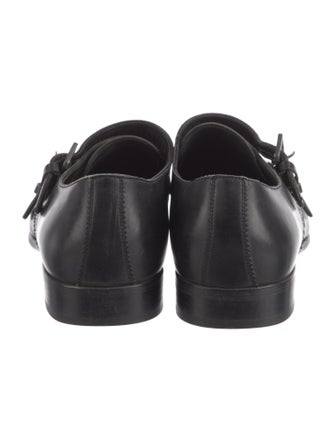 Ferragamo Leather Monk Straps