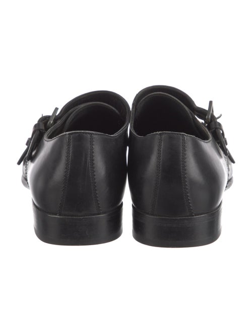 Ferragamo Leather Monk Straps