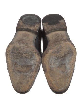 Ferragamo Leather Monk Straps