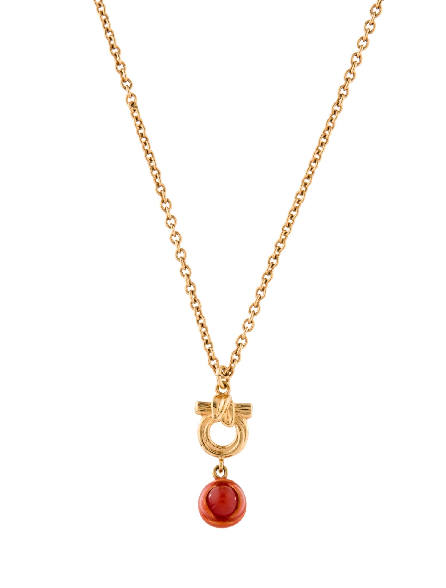 Ferragamo Coral Pendant Necklace