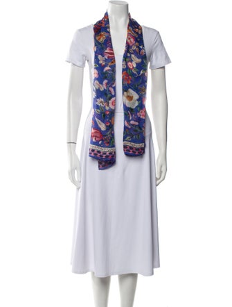 Ferragamo Silk Floral Print Scarf