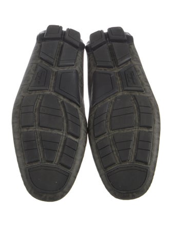 Salvatore Ferragamo Gancini Logo Leather Trim Embellishment Drivers
