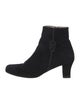 Ferragamo Suede Embroidered Accent Boots
