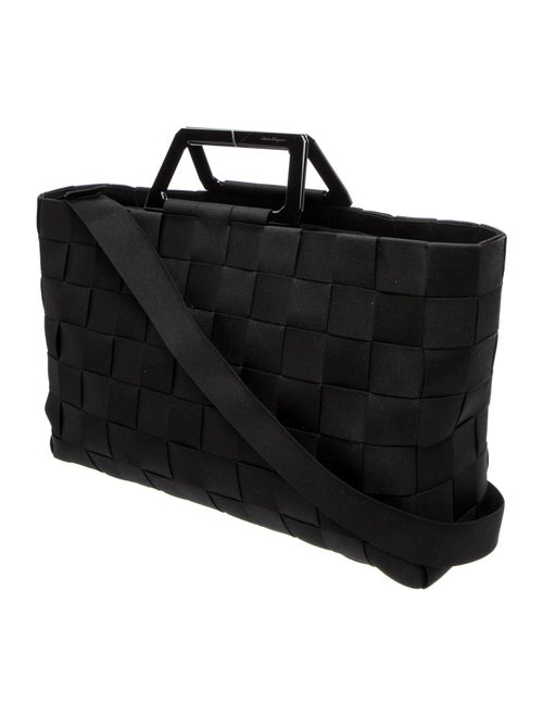 Ferragamo Canvas Top Handle Bag