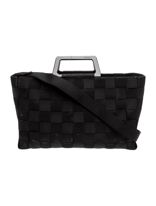 Ferragamo Canvas Top Handle Bag