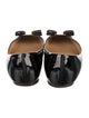 Ferragamo Patent Leather Grosgrain Trim Ballet Flats