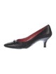 Salvatore Ferragamo Leather Bow Accents Pumps