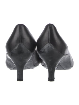 Salvatore Ferragamo Leather Bow Accents Pumps