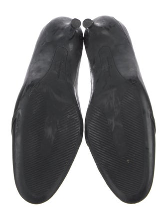 Salvatore Ferragamo Leather Bow Accents Pumps