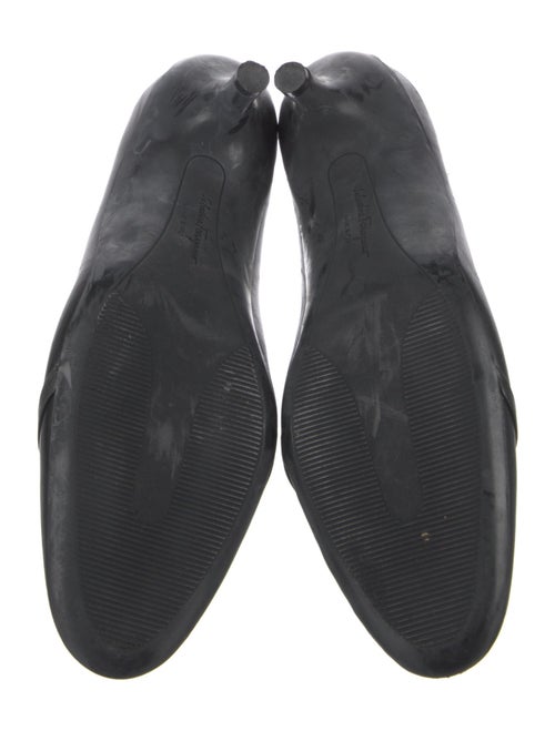 Salvatore Ferragamo Leather Bow Accents Pumps