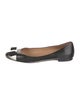 Ferragamo Vara Bow Accent Leather Flats