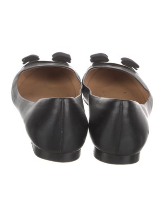 Ferragamo Vara Bow Accent Leather Flats