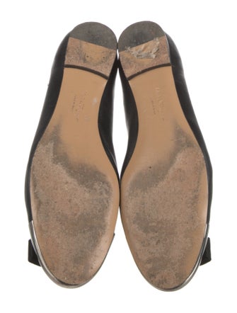 Ferragamo Vara Bow Accent Leather Flats