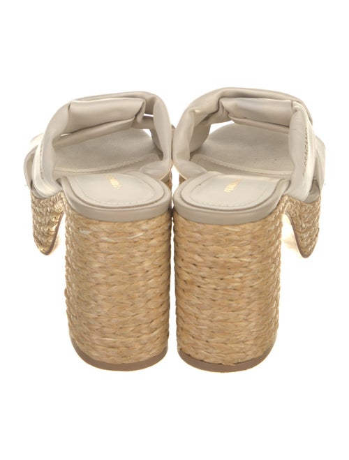Ferragamo Leather Braided Accents Slides