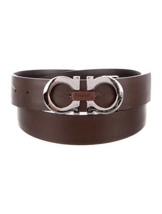Ferragamo Gancini Logo Leather Waist Belt