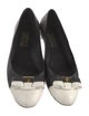 Ferragamo Vara Bow Accent Leather Flats