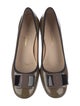 Ferragamo Patent Leather Bow Accents Pumps