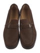 Ferragamo Gancini Logo Suede Loafers