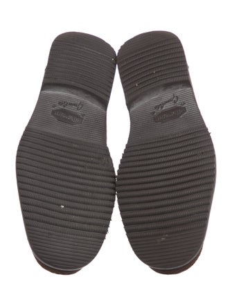 Ferragamo Gancini Logo Suede Loafers