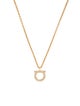 Ferragamo Crystal Small Gancini Pendant Necklace