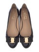 Ferragamo Vara Bow Accent Patent Leather Flats