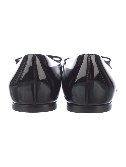 Ferragamo Vara Bow Accent Patent Leather Flats