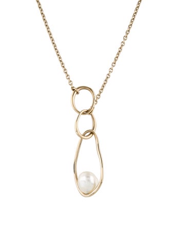 Ferragamo Faux Pearl Pendant Necklace