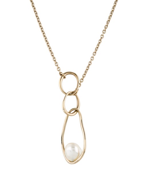 Ferragamo Faux Pearl Pendant Necklace