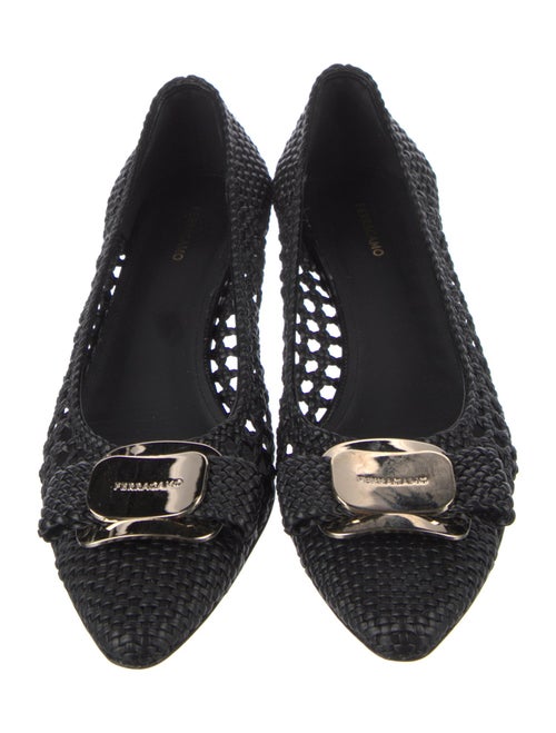 Ferragamo Vara Bow Accent Leather Pumps