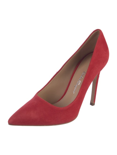 Ferragamo Suede Bow Accents Pumps