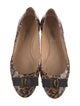 Ferragamo Patent Leather Animal Print Flats