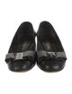 Ferragamo Leather Bow Accents Pumps