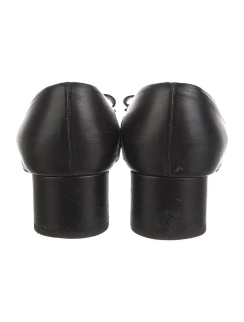 Ferragamo Leather Bow Accents Pumps