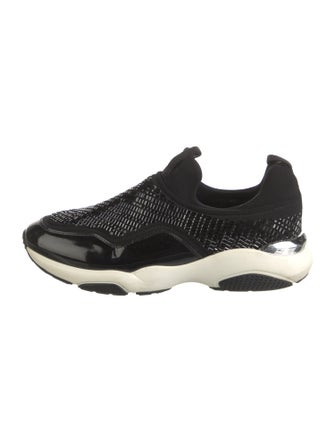 Ferragamo Neoprene Colorblock Pattern Sneakers