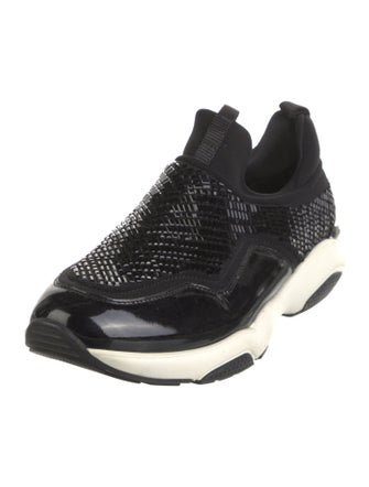 Ferragamo Neoprene Colorblock Pattern Sneakers