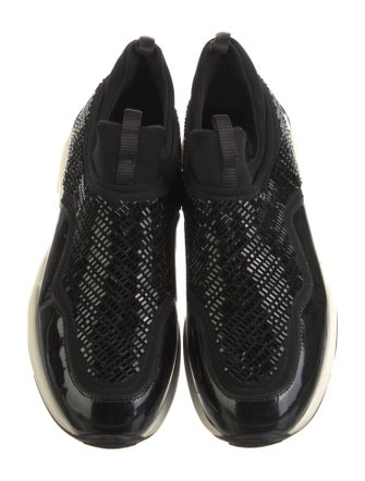 Ferragamo Neoprene Colorblock Pattern Sneakers