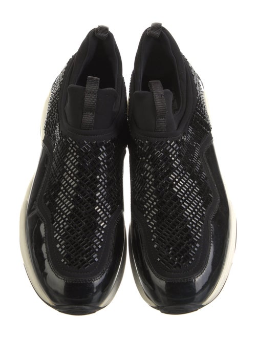 Ferragamo Neoprene Colorblock Pattern Sneakers