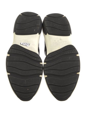 Ferragamo Neoprene Colorblock Pattern Sneakers