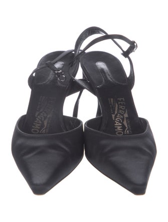 Ferragamo Satin Slingback Pumps