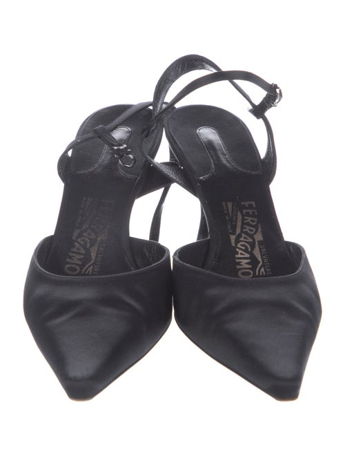 Ferragamo Satin Slingback Pumps