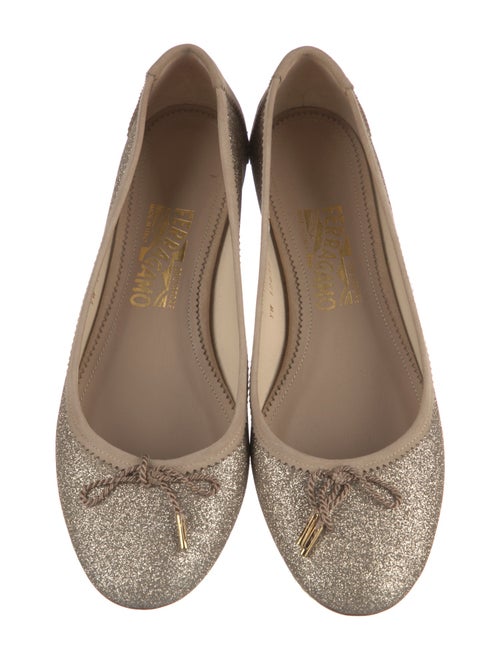 Ferragamo Glitter Glitter Accents Ballet Flats