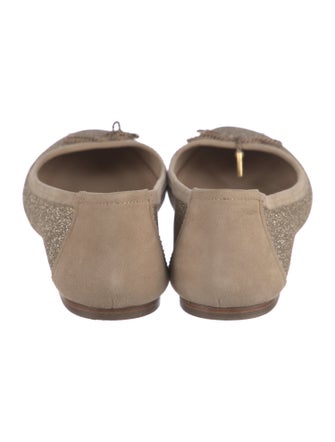 Ferragamo Glitter Glitter Accents Ballet Flats