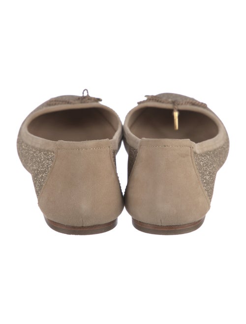 Ferragamo Glitter Glitter Accents Ballet Flats