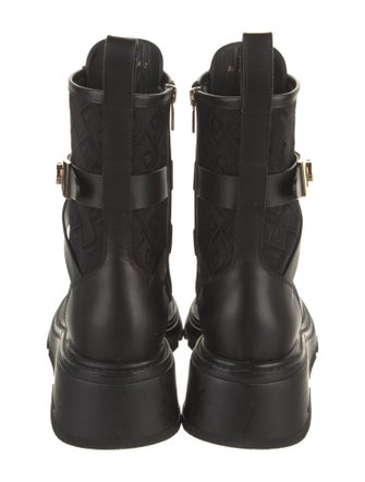 Ferragamo Leather Combat Boots