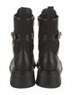 Ferragamo Leather Combat Boots