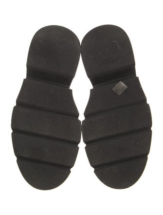 Ferragamo Leather Combat Boots