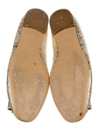 Ferragamo Vara Bow Accent Leather Ballet Flats
