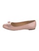 Ferragamo Vara Bow Accent Patent Leather Ballet Flats