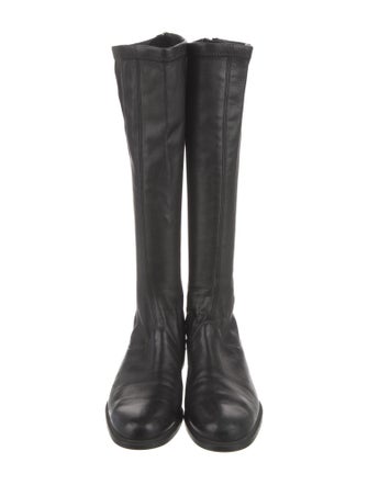 Ferragamo Leather Riding Boots